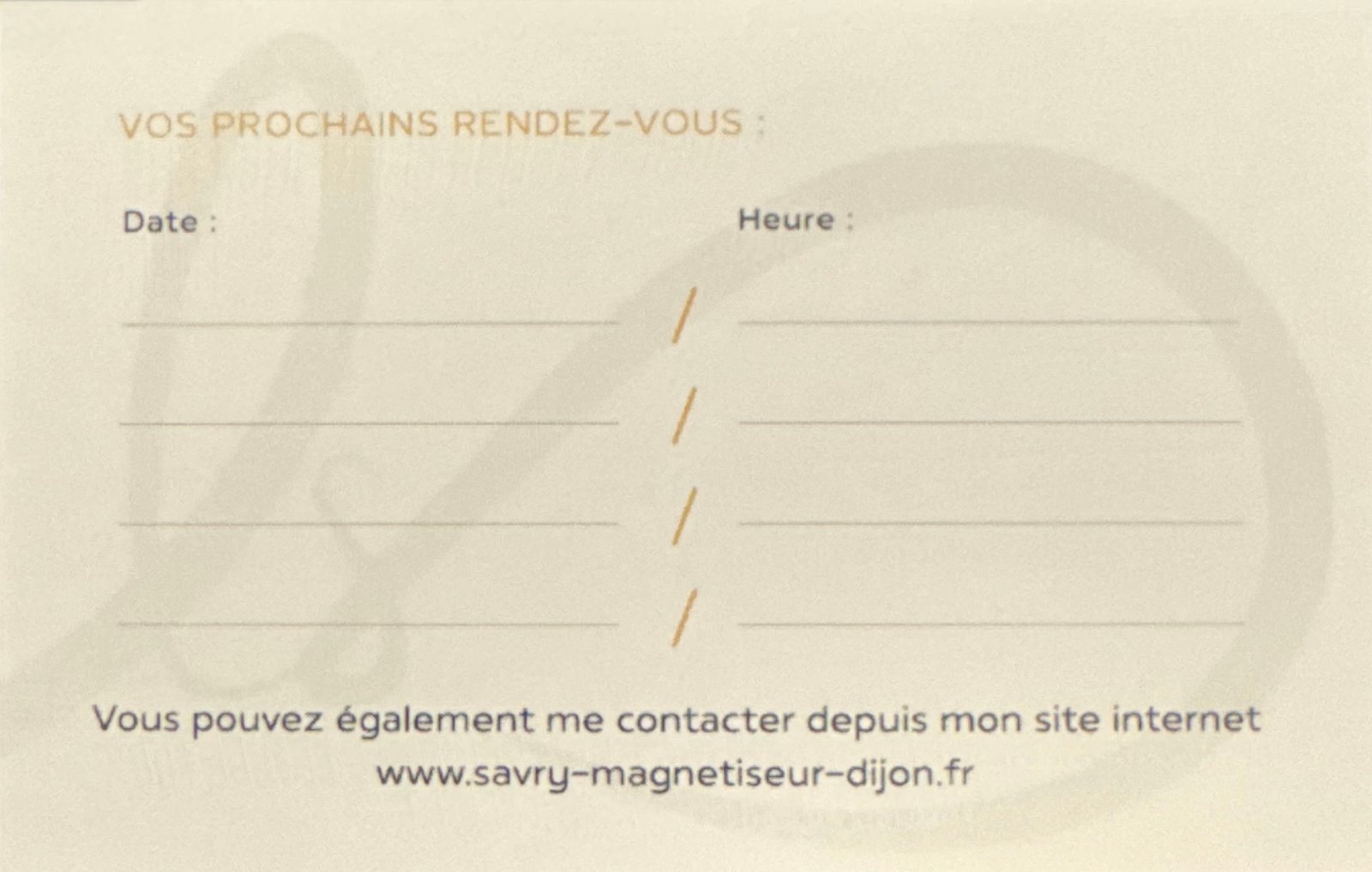 Carte de visite bien-être