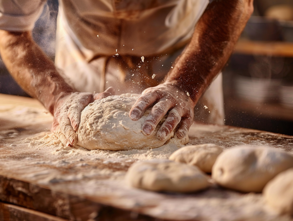 Boulanger au travail