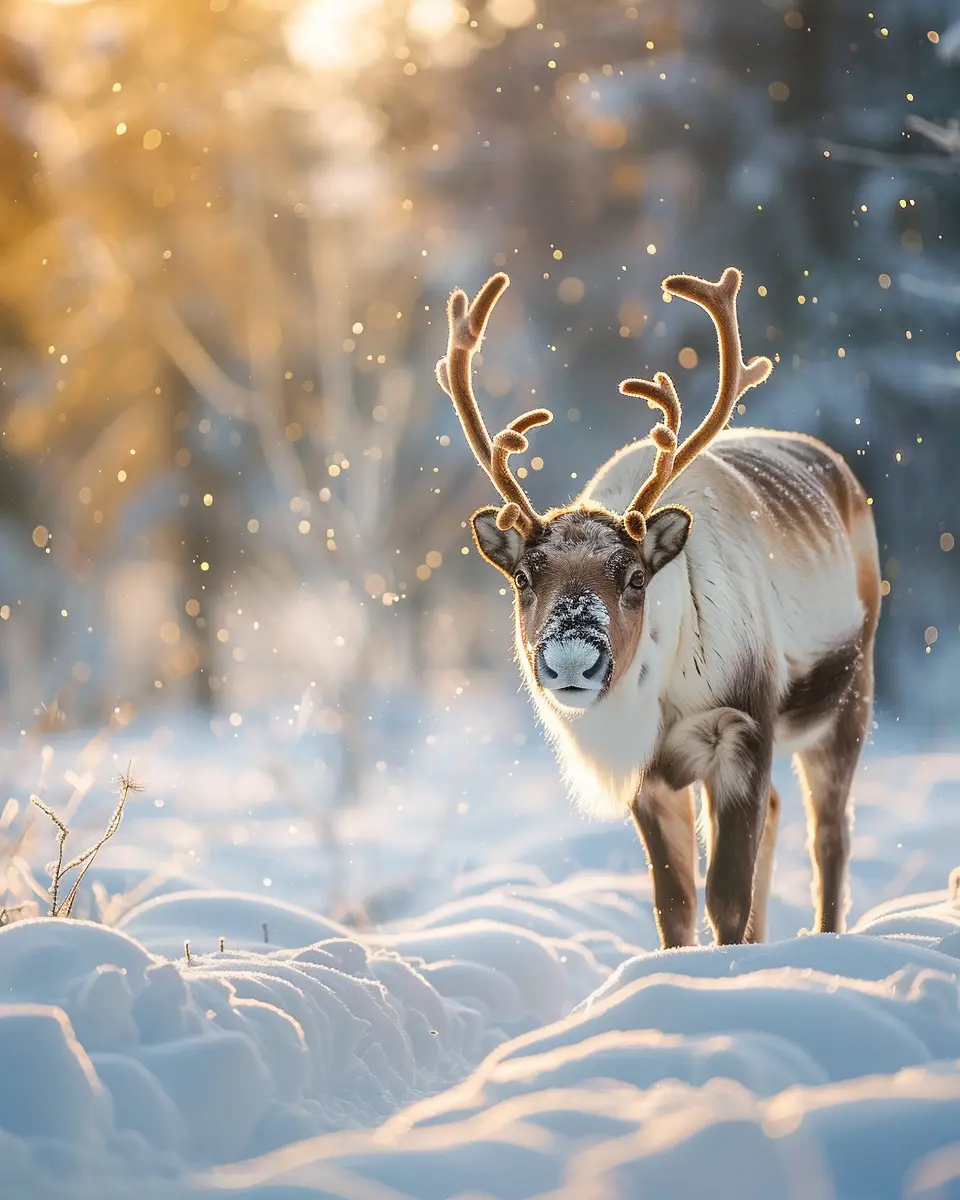 Renne dans la neige