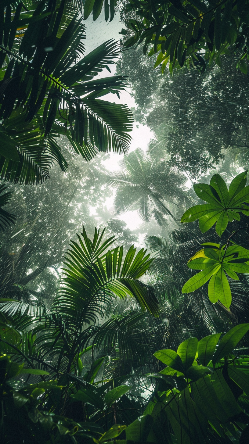 Canopée sous la pluie